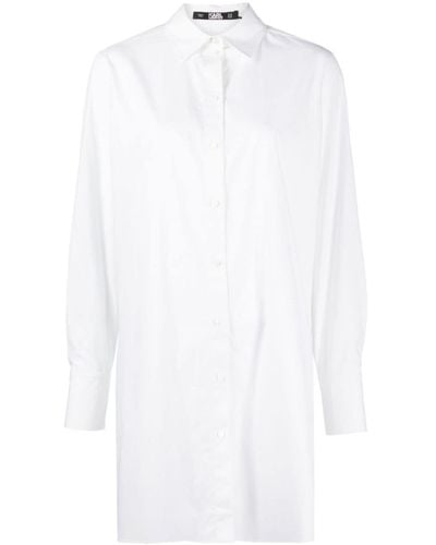 Karl Lagerfeld Logo-print Cotton Shirt - White