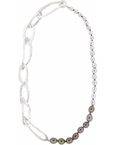 Loveness Lee Collar Solia de perlas - Metálico