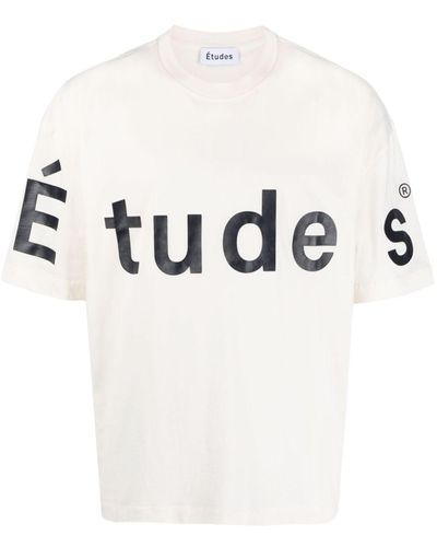 Etudes Studio T-Shirt aus Bio-Baumwolle mit Print - Weiß