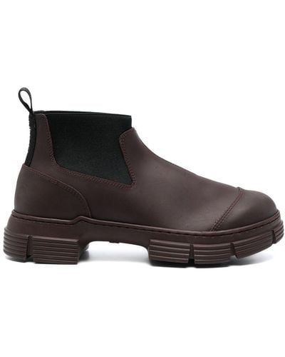 Ganni City Ankle Boots - Brown