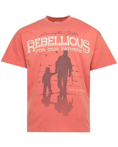 Honor The Gift Spring Rebellious Cotton T-shirt - Pink