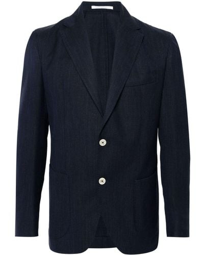 Eleventy Mélange Wool-blend Blazer - Blue