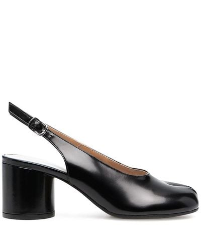 Maison Margiela Tabi 60mm Slingback Court Shoes - Black