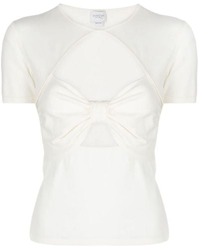 Giambattista Valli Cut-out Detailing Short-sleeve Top - White