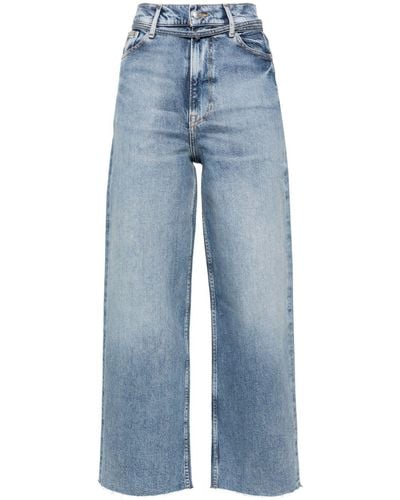 BOSS Marlene high-rise cropped jeans - Blau