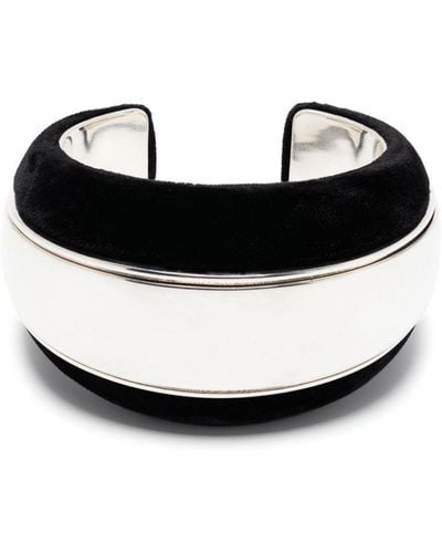 Saint Laurent Chunky Open Cuff Bracelet - Black