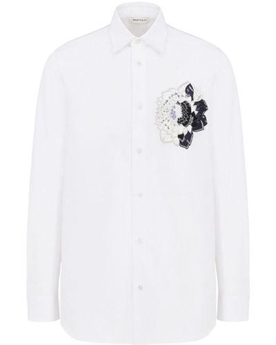 Alexander McQueen Camisa Dutch Flower - Blanco