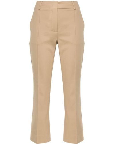 Sportmax Raised-seam Cropped Trousers - Natural