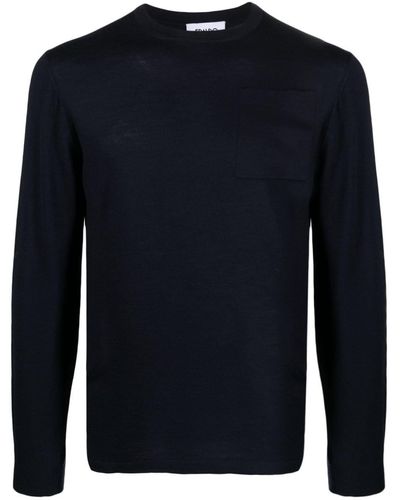 Eraldo Crew-neck Wool-blend Sweater - Blue
