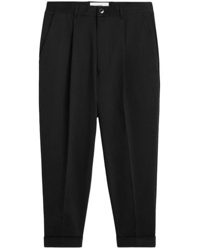 Ami Paris Tailored Cropped Pants - Black