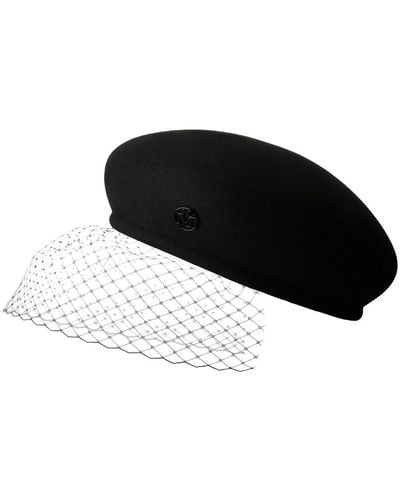Maison Michel Emily Veil ベレー帽 - ブラック