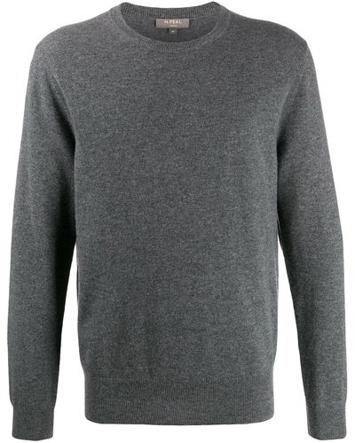N.Peal Cashmere The Oxford Crew Neck Sweater - Grey