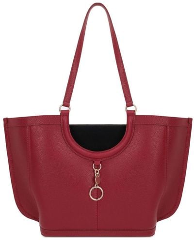 See By Chloé Mara Logo-charm Leather Tote Bag - Red