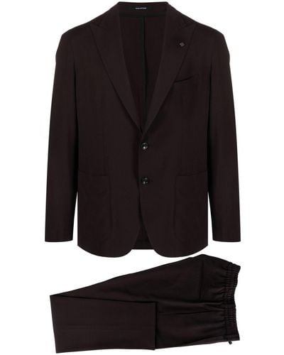 Tagliatore Peak-lapels Single-breasted Suit - Black