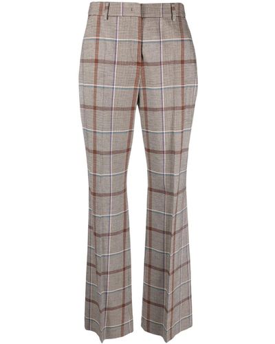 PS by Paul Smith Check-pattern Flared Trousers - Grey