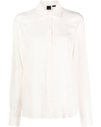 Pinko Button-up Long-sleeve Shirt - White