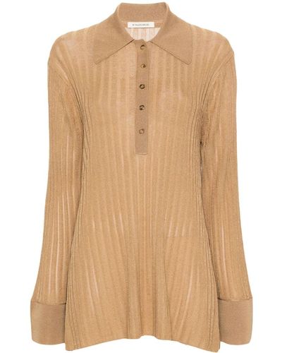 By Malene Birger Delphine Ribbed-knit Sweater - Natural