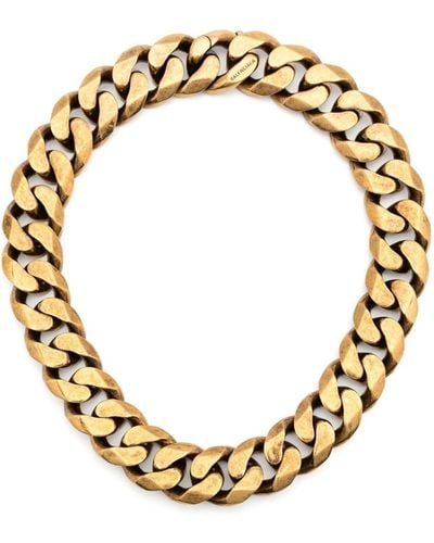 Balenciaga Antique-effect Chain Necklace - Metallic
