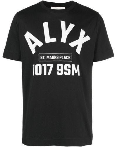 1017 ALYX 9SM Techno ロゴプリント Tシャツ - ブラック