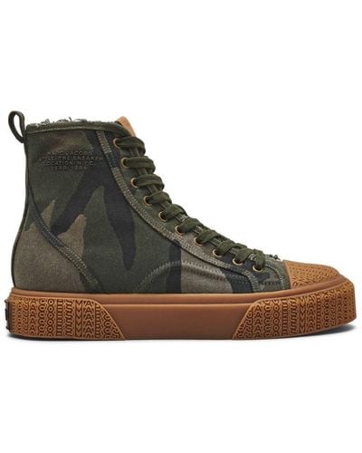 Marc Jacobs The Camo Jacquard High-top Trainers - Brown
