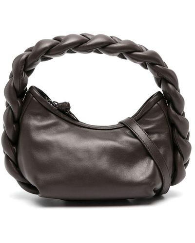 Hereu Espiga Braided Leather Top-Handle Bag, Brown, Women's, Handbags & Purses Crossbody Bags & Camera Bags