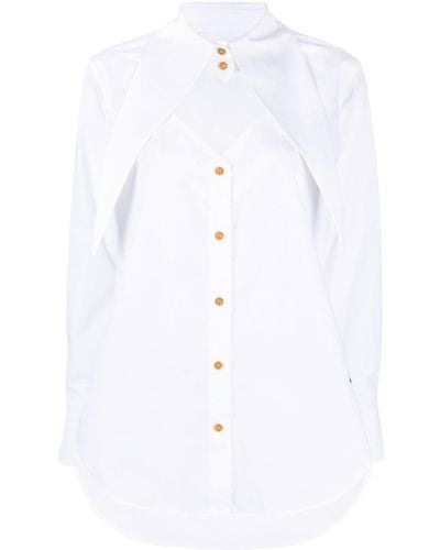 Vivienne Westwood Hemd im Deconstructed-Look - Weiß