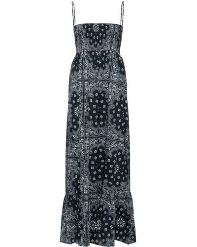 Mc2 Saint Barth Jemma Paisley-print Maxi Dress - Blue