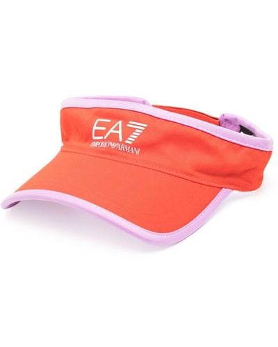 EA7 Logo-stamp Open-crown Cap - Red