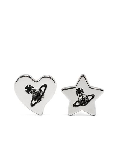 Vivienne Westwood Priscilla Orb-logo Earrings - White