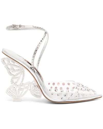 Sophia Webster 100mm Paloma Crystal-embellished Court Shoes - White