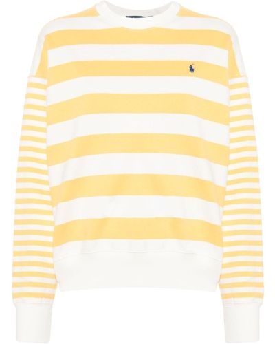Polo Ralph Lauren Polo Pony Striped Sweatshirt - Yellow