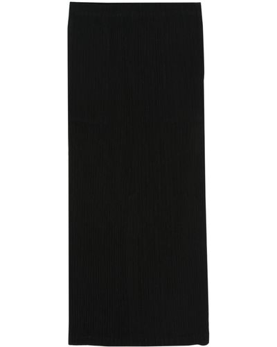 Issey Miyake Thicker Bottoms 1 Midi Skirt - Black