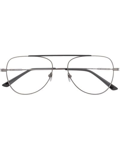 Calvin Klein アビエーター眼鏡フレーム - メタリック