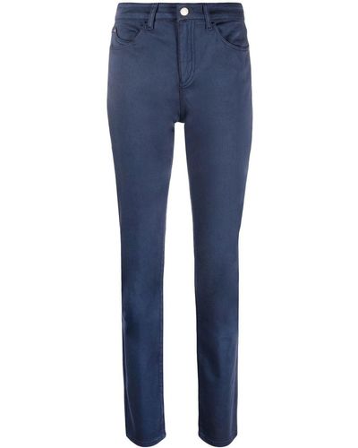 Emporio Armani Taillenhohe Skinny-Jeans - Blau