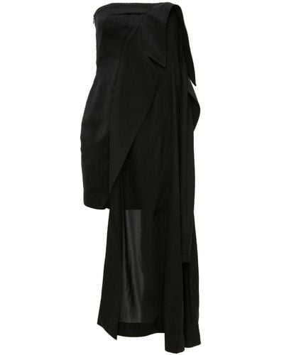 JW Anderson Deconstructed Strapless Minidress - Black