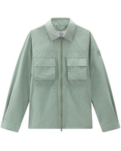 Woolrich Crinkle Shirt Jacket - Green