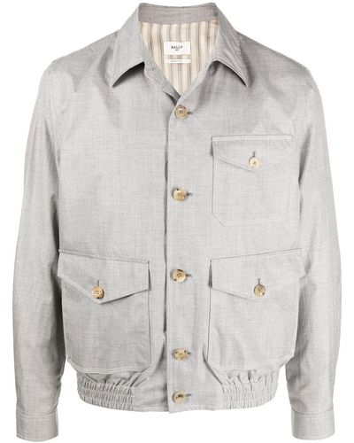 Bally Buttoned Shirt Jacket - Gray