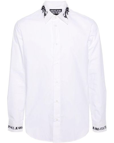 Versace Watercolour Couture Cotton Shirt - White