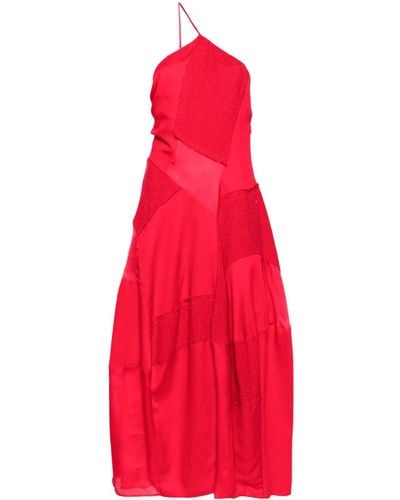 Cult Gaia Cienna Patchwork Midi Dress - Red