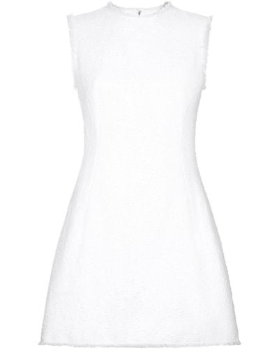Dolce & Gabbana Tweed sleeveless minidress - Weiß
