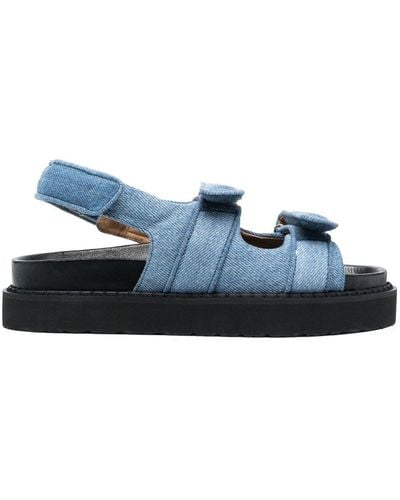 Isabel Marant Slingback Sandalen Met Klittenband - Blauw