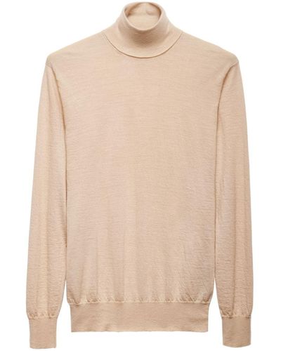 Prada High-neck Cashmere Sweater - Natural