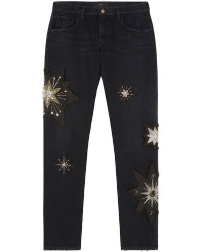 Alanui The Wandering Star Straight-Leg-Jeans - Blau