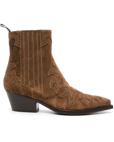 Sartore 50mm Suede Ankle Boots - Brown