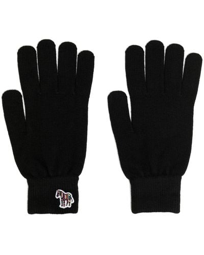 PS by Paul Smith Intarsia-knit Gloves - Black