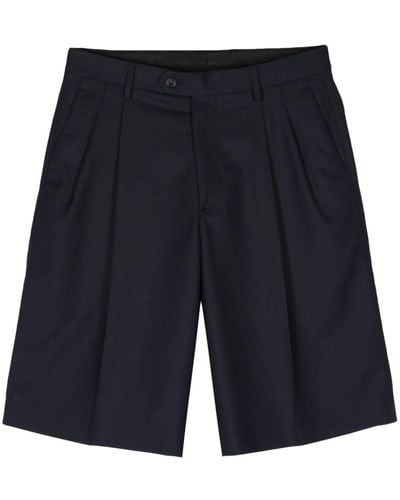 Lardini Mid-rise Tailored Shorts - Blue