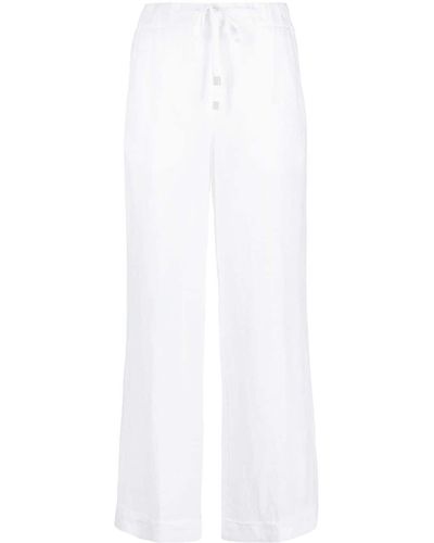 Peserico Drawstring Wide-leg Trousers - White