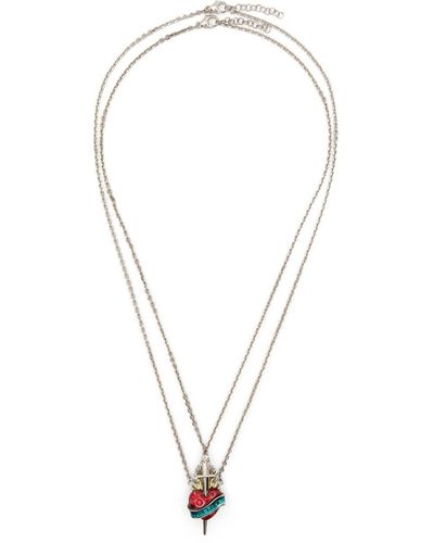 Jean Paul Gaultier The Heart Chain Necklace - Metallic