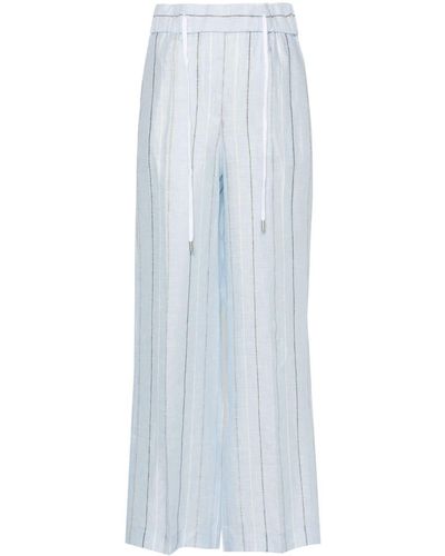 Peserico Striped Trousers - White