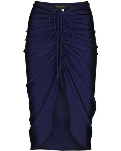 Adriana Degreas Ruched High-waisted Pencil Skirt - Blue
